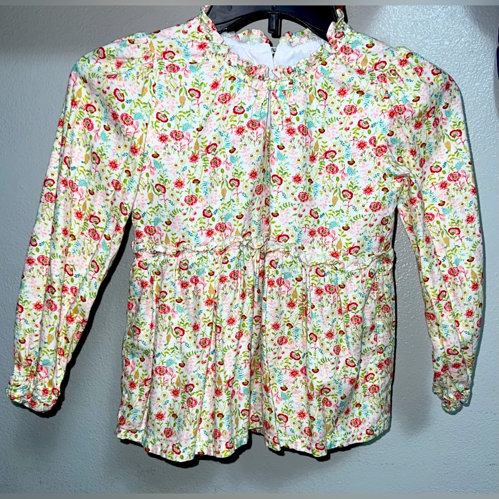 Little English girls floral blouse, size 8
